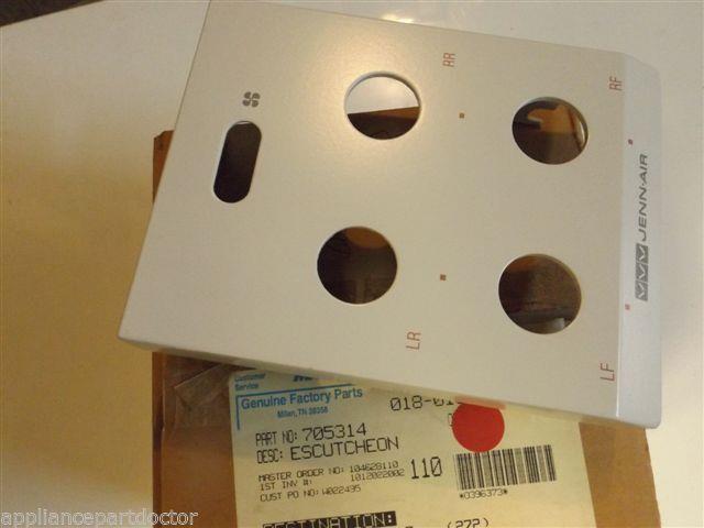 Maytag Jenn Air Stove 705314 ESCUTCHEON NEW IN BOX Maytag Jenn Air Stove 705314 ESCUTCHEON NEW IN BOX
